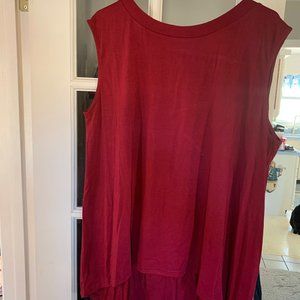 Womens Plus Size High Low Tunic Tank Top